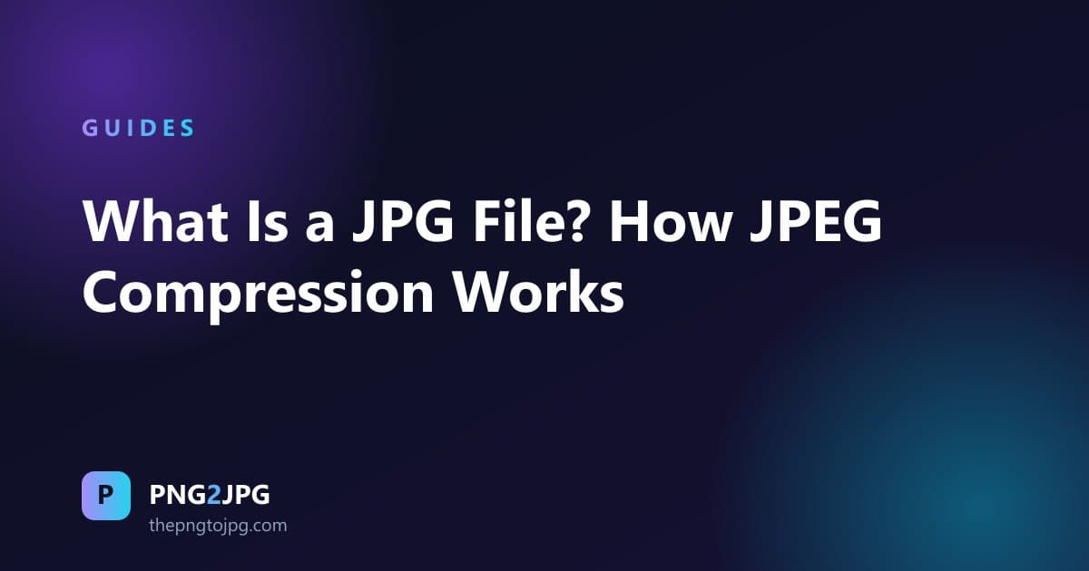 What Is a JPG File? How JPEG Compression Works