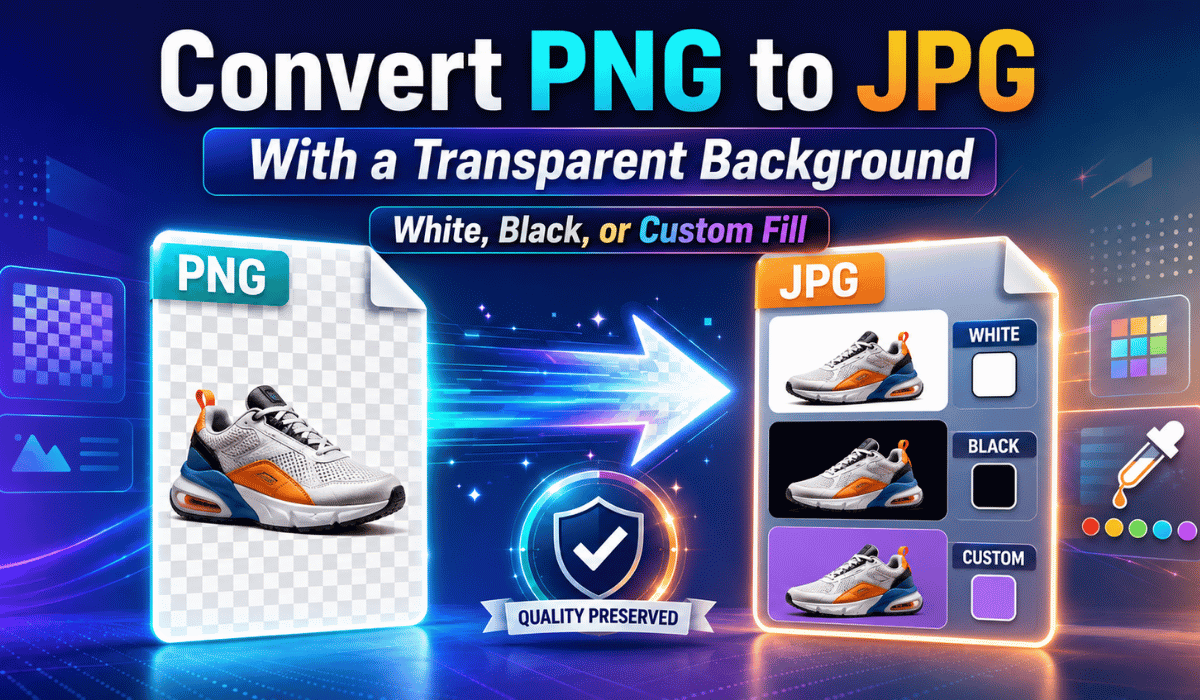 Convert PNG to JPG with a Transparent Background: White, Black, or Custom Fill